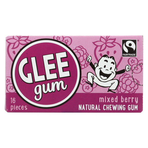 Glee Gum Chewing Gum - Triple Berry - Case Of 12 - 16 Pieces
