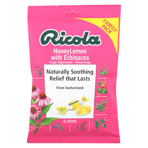 Ricola Cough Drops - Honey - Lemon, Echinacea - Case Of 12 - 45 Count