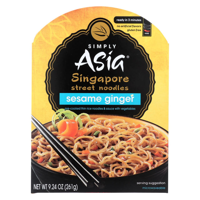 Simply Asia Singapore Street Sesame Ginger Noodle Bowl - Case Of 6 - 9.24 Oz.