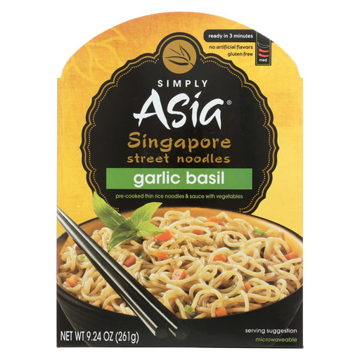 Simply Asia Singapore Street Garlic Basil Noodle Bowl - Case Of 6 - 9.24 Oz.