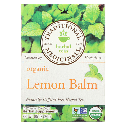 Traditional Medicinals Organic Herbal Tea - Lemon Balm Lemon Bal, Og2 - Case Of 6 - 16 Bags