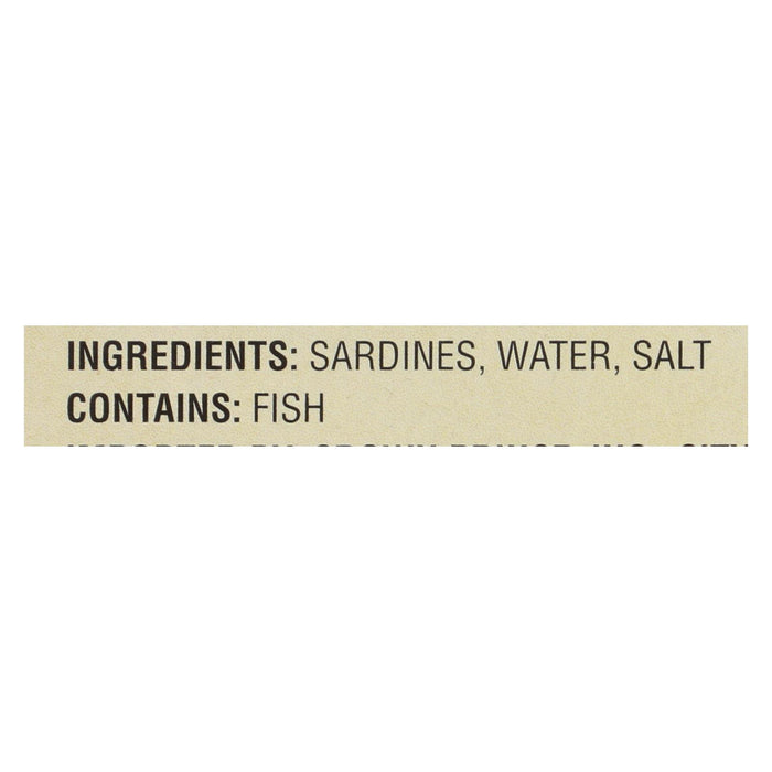 Crown Prince Skinless And Boneless Sardines In Water - Case Of 12 - 4.37 Oz.