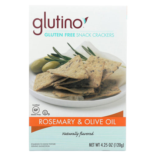 Glutino Crackers - Rosemary And Olive Oil - Case Of 6 - 4.25 Oz.