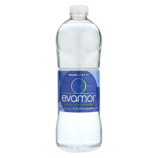 Evamor Naturally Alkaline Artesian Water - Natural Artesian - Case Of 6 - 64 Fl Oz.