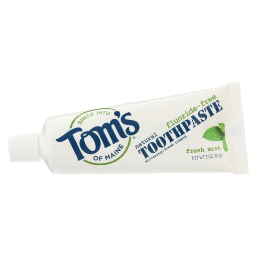 Tom's Of Maine Travel Natural Toothpaste - Fresh Mint, Fluoride-free - Case Of 24 - 3 Oz.