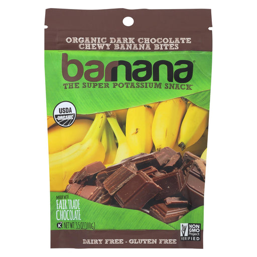 Barnana Chewy Banana Bites - Organic Chocolate - Case Of 12 - 3.5 Oz.