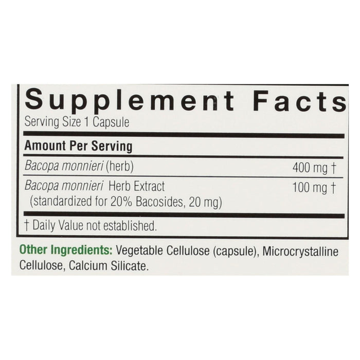Nature's Answer Bacopa - 500 Mg - 90 Veggie Caps
