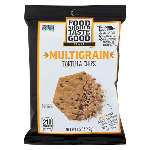 Food Should Taste Good Multigrain Tortilla Chips - Multigrain - Case Of 24 - 1.5 Oz.