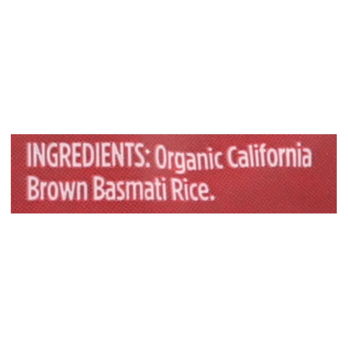 Lundberg Family Farms Organic California Basmati Rice - Brown - Case Of 6 - 1 Lb.