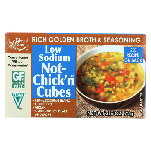 Edwards And Sons Natural Bouillon Cubes - Not Chick N - Low Sodium - 2.5 Oz - Case Of 12