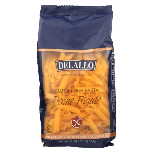 Delallo - Gluten Free Pasta - Penne Rigate - Case Of 12 - 12 Oz.