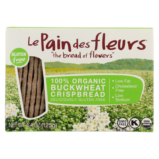 Le Pain Des Fleurs Organic Crisp Bread - Buckwheat - Case Of 6 - 4.41 Oz.