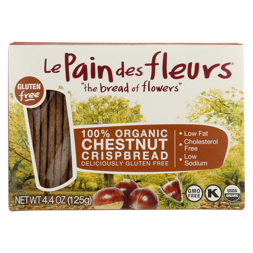 Le Pain Des Fleurs Organic Crisp Bread - Chestnut - Case Of 6 - 4.41 Oz.