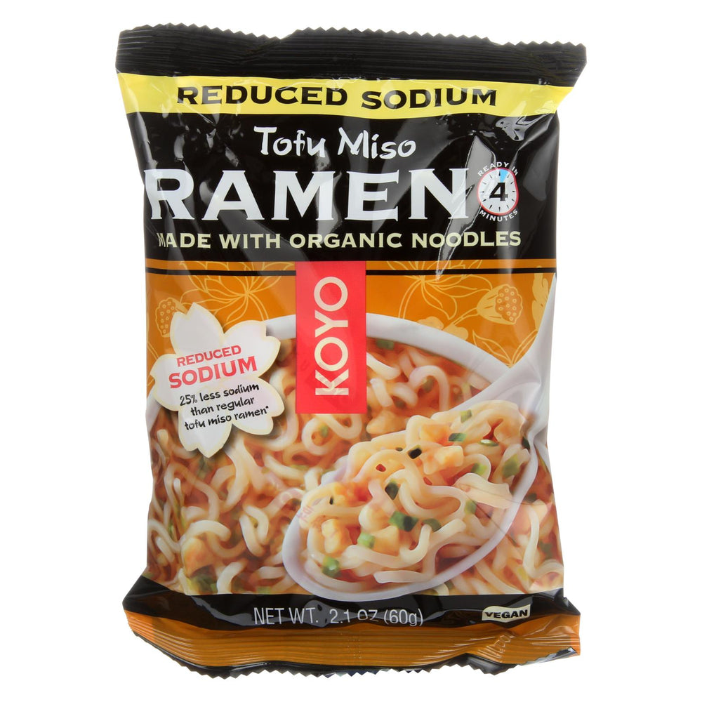 Koyo Ramen - Reduced Sodium Tofu Miso - Case Of 12 - 2.1 Oz.