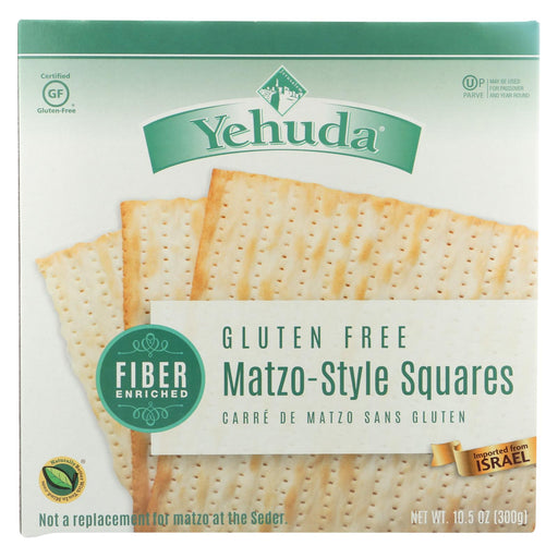 Yehuda Matzo Gluten Free Squares Crackers - Case Of 12 - 10.5 Oz.