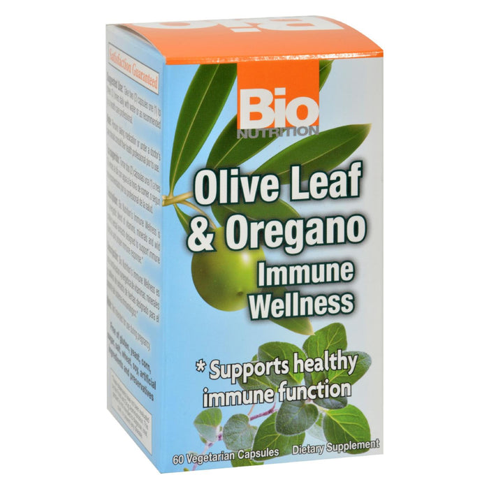 Bio Nutrition Immune Wellness - Olive Leaf And Oregano - 60 Vcaps