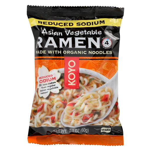 Koyo Ramen - Reduced Sodium Asian Vegetable - Case Of 12 - 2.1 Oz.