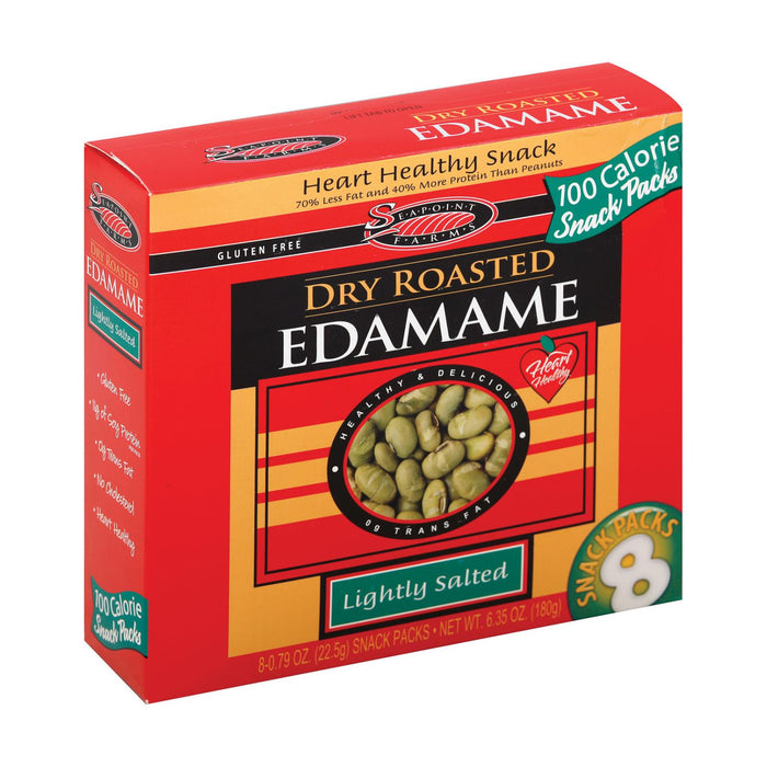 Seapoint Farms Dry Roasted Edamame - Lightly Salted - Case Of 12 - 0.79 Oz.