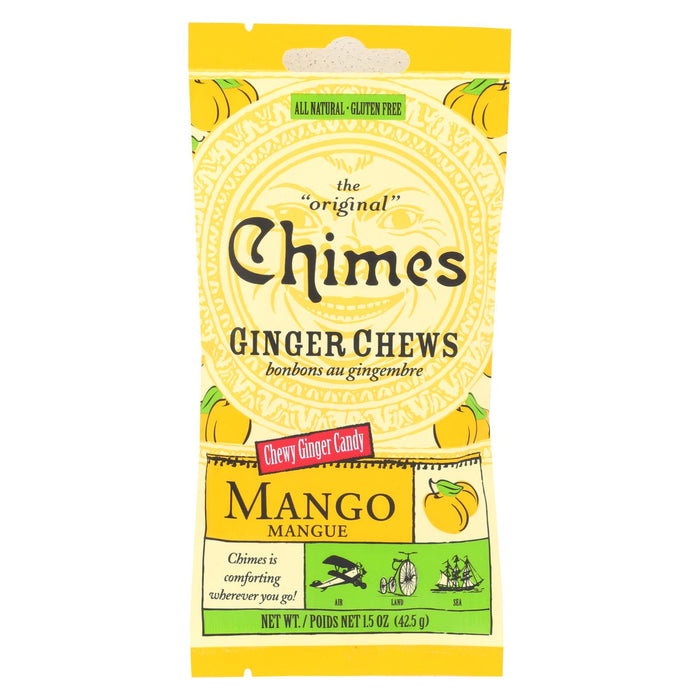 Chimes Ginger Chews - Tropical Mango - 1.5 Oz - Case Of 12