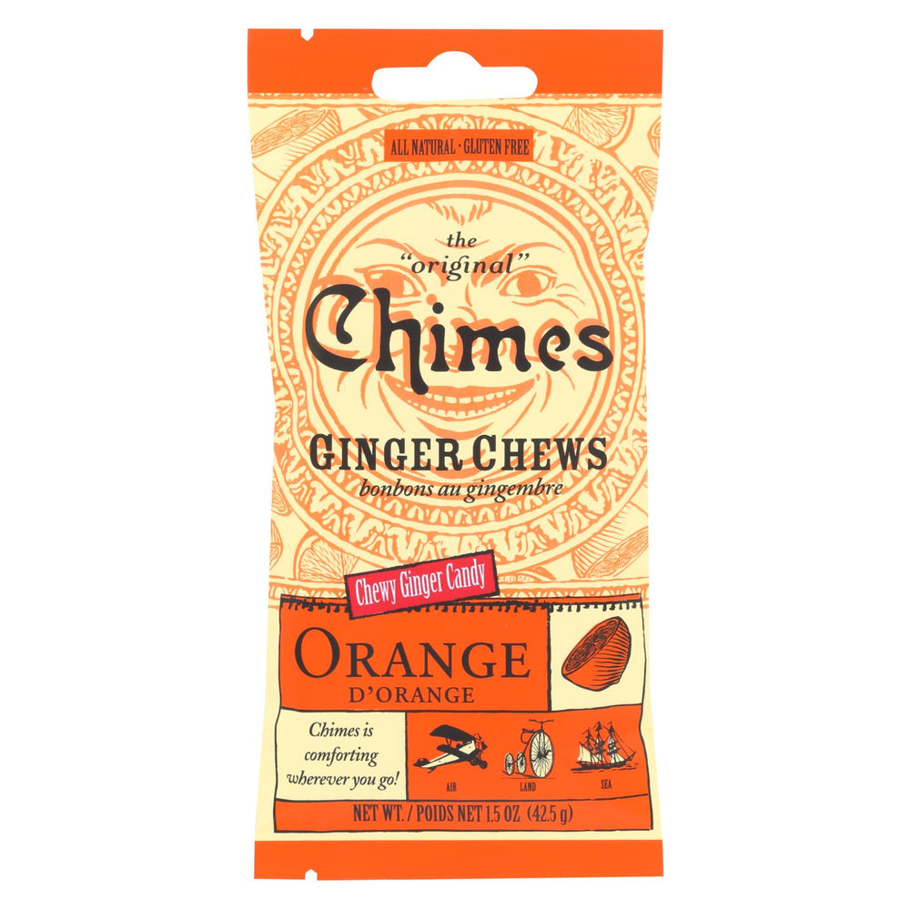 Chimes Ginger Chews - Orange Citrus - 1.5 Oz - Case Of 12