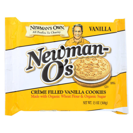 Newman's Own Organics Creme Filled Cookies - Vanilla - Case Of 6 - 13 Oz.