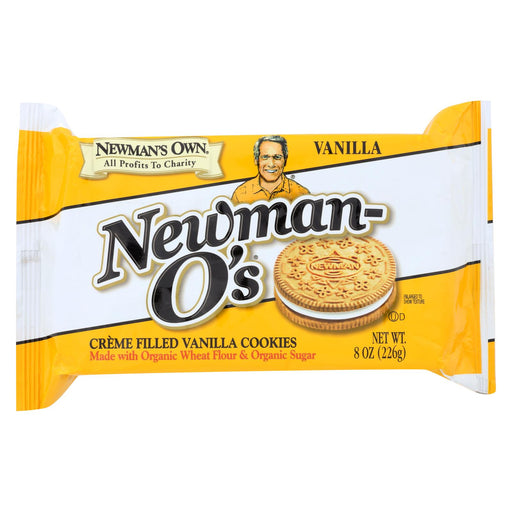 Newman's Own Organics Creme Filled Cookies - Vanilla - Case Of 6 - 8 Oz.