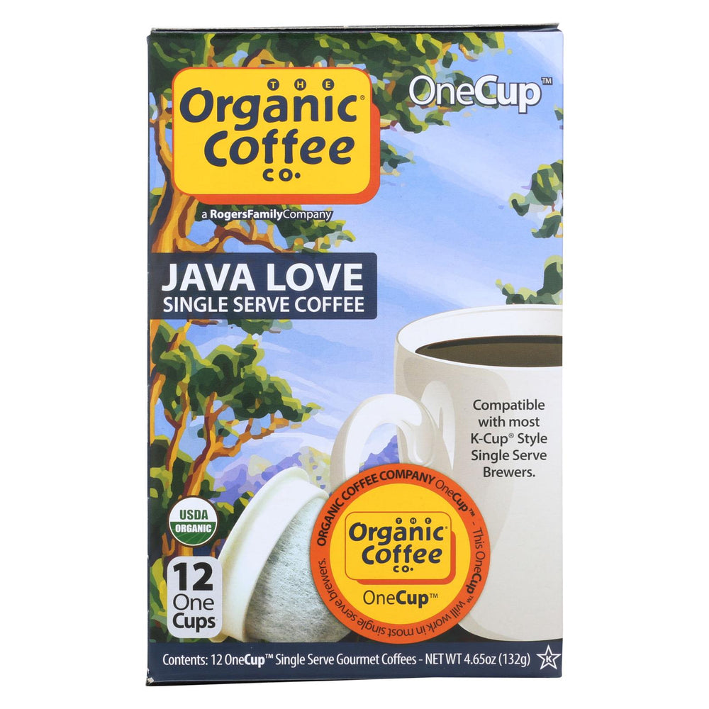 Organic Coffee Company Onecups - Java Love - Case Of 6 - 4.65 Oz.