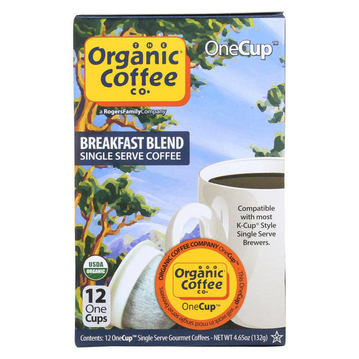 Organic Coffee Company Onecups - Breakfast Blend - Case Of 6 - 4.65 Oz.
