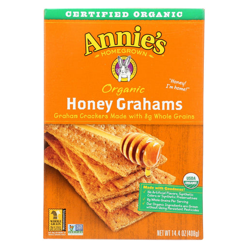 Annie's Homegrown Organic Honey Graham Crackers - Case Of 12 - 14.4 Oz.
