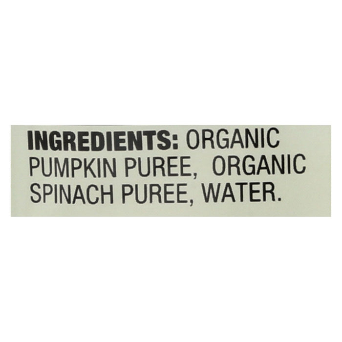 Earth's Best Organic Pumpkin And Spinach Baby Food Puree - Stage 2 - Case Of 12 - 3.5 Oz.