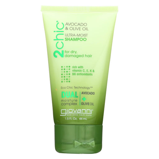 Giovanni Hair Care Products Shampoo - 2chic Ultra-moist Shampoo With Avocado And Olive Oil  - Case Of 12 - 1.5 Fl Oz.