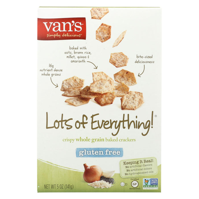 Van's Natural Foods Gluten Free Crackers - Lots Of Everything - Case Of 6 - 5 Oz.
