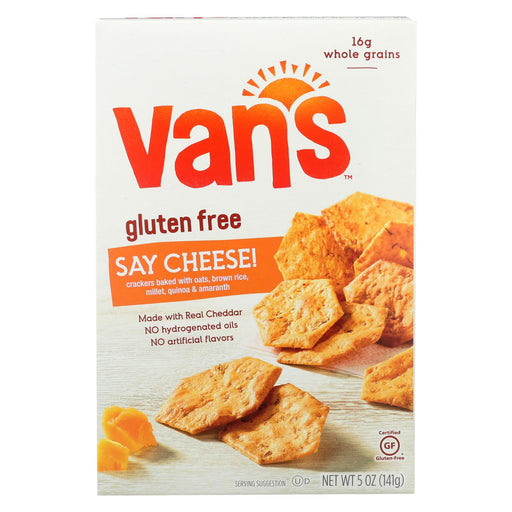Van's Natural Foods Gluten Free Crackers - Say Cheese - Case Of 6 - 5 Oz.