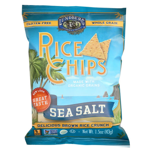 Lundberg Family Farms Rice Chips - Sea Salt - Case Of 24 - 1.5 Oz.