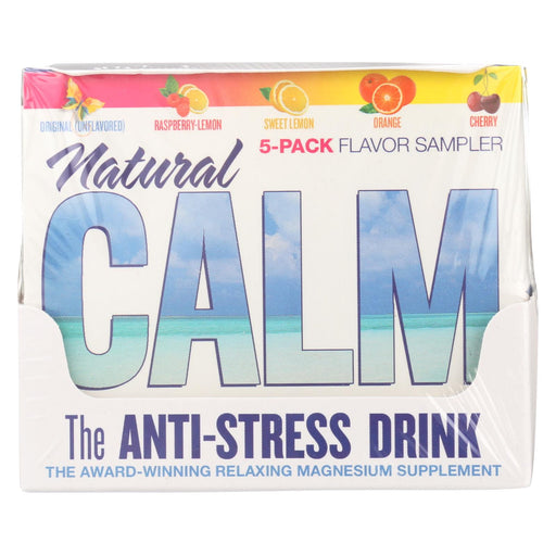 Natural Vitality Calm Counter Display - Assorted Flavors - Case Of 8 - 5 Packs