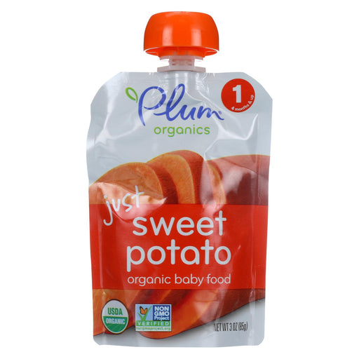 Plum Organics Just Veggie Baby Food - Sweet Potato - Case Of 6 - 3 Oz.