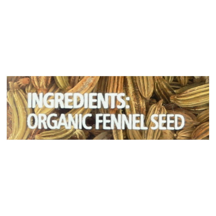 Simply Organic Fennel Seed - Case Of 6 - 1.9 Oz.