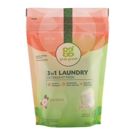 Grab Green Laundry Detergent - Gardenia - Case Of 6 - 24 Count