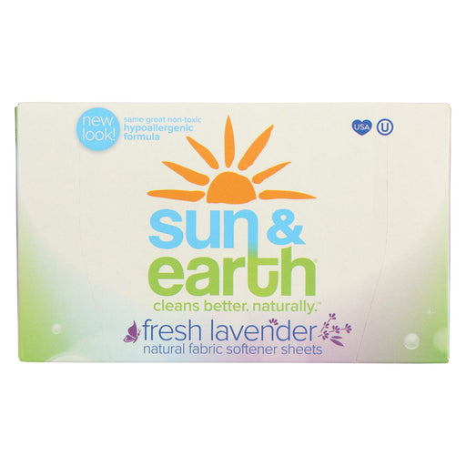 Sun And Earth Fabric Sheets - Lavender - Case Of 6 - 80 Count