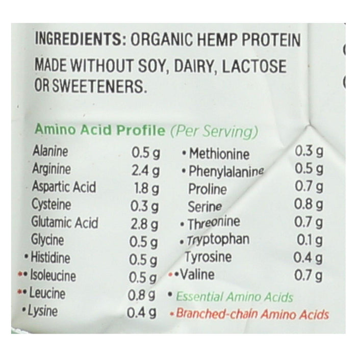 Nutiva Organic Hemp Protein - 15 G Raw Orgainc Protein - 30 Oz