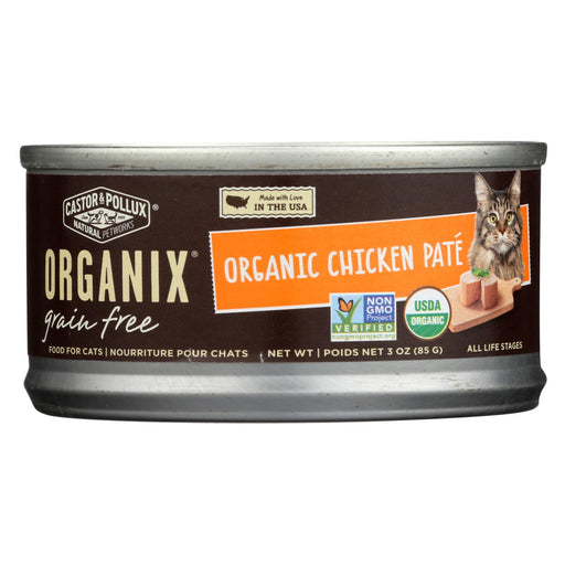Castor And Pollux Organic Cat Food - Chicken Pate - Case Of 24 - 3 Oz.