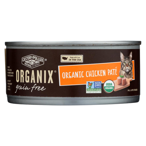 Castor And Pollux Organic Cat Food - Chicken Pate - Case Of 24 - 5.5 Oz.