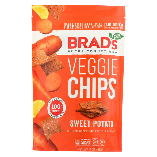 Brad's Plant Based Chips - Organic - Sweet Potato - Case Of 12 - 3 Oz