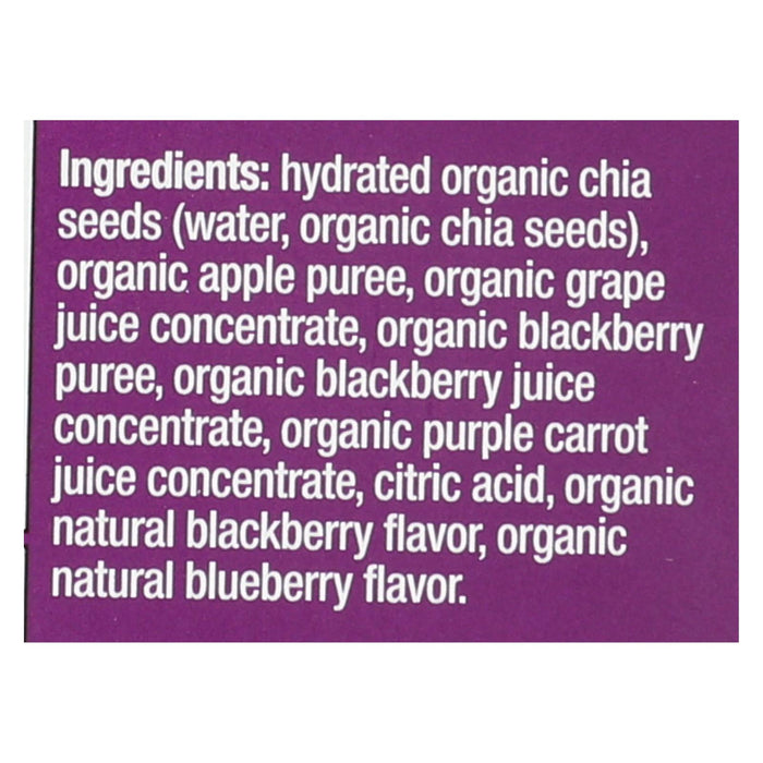 Mamma Chia Squeeze Vitality Snack - Blackberry Bliss - Case Of 16 - 3.5 Oz.