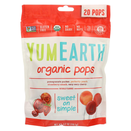 Yumearth Organics Organic - Lollipops - Case Of 12 - 4.2 Oz.