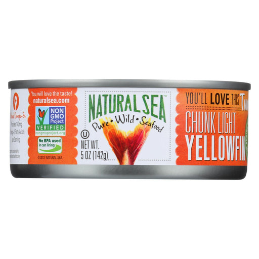Natural Sea Wild Yellowfin Tuna - With Sea Salt - Case Of 12 - 5 Oz.
