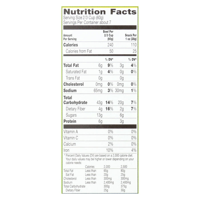 Cascadian Farm Organic Granola Cereal - Cinnamon Raisin - Case Of 6 - 15.6 Oz
