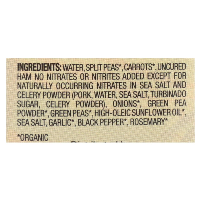Pacific Natural Foods Uncured Ham Soup - Split Pea - Case Of 12 - 17 Oz.