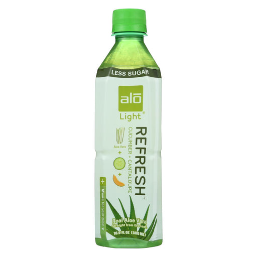 Alo Light Refresh Aloe Vera Juice Drink - Cucumber And Cantaloupe - Case Of 12 - 16.9 Fl Oz.