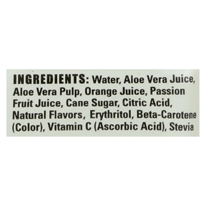 Alo Light Bright Aloe Vera Juice Drink - Orange And Passion Fruit - Case Of 12 - 16.9 Fl Oz.